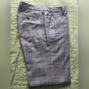 Bonobos Olive Glen Plaid Prince Of Wales Mens 32/32 Suit Dress Pants Slim Fit